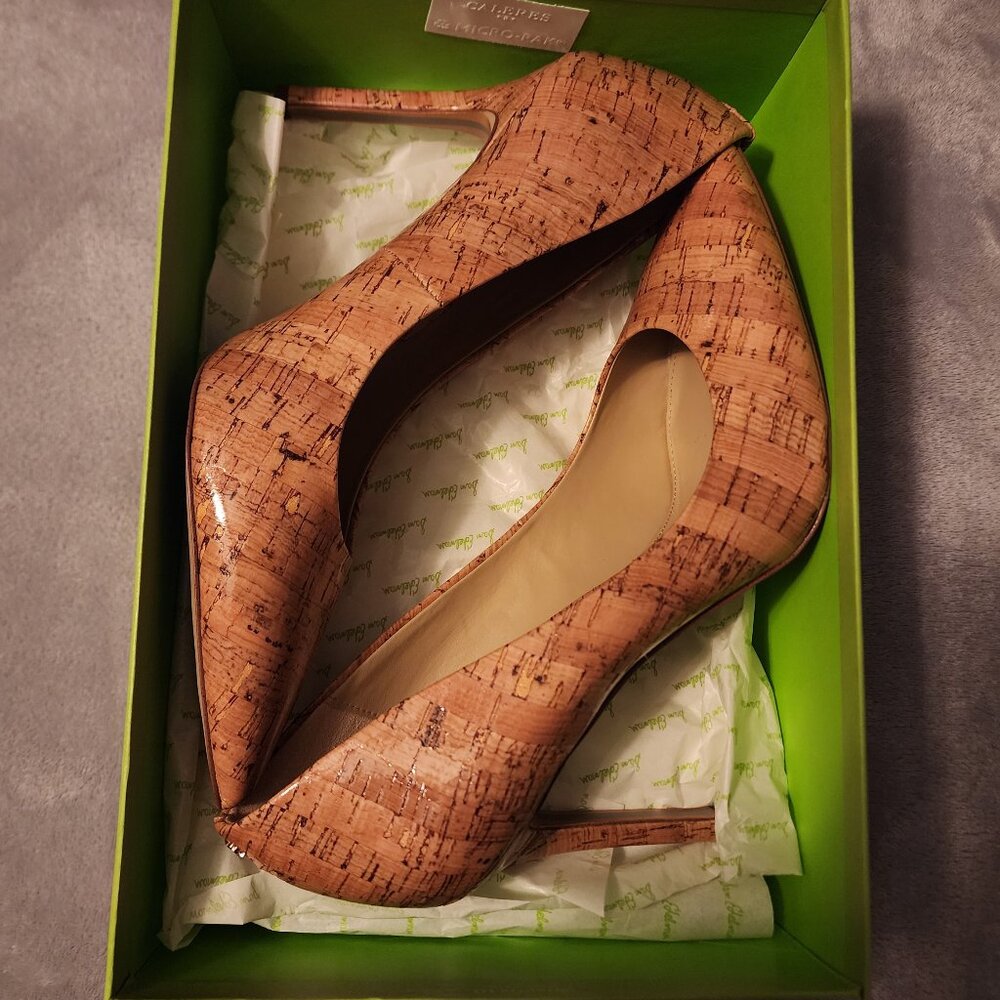 Sam Edelman Hazel Natural Cork Stilettos
